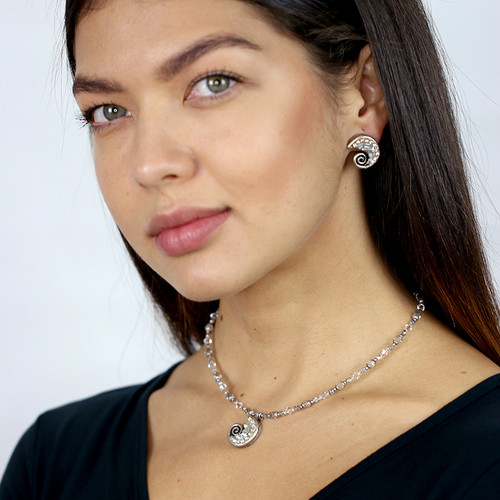 Michal Golan ICY DREAMS - Swirl Necklace ~ N2841 | Adare's Boutique