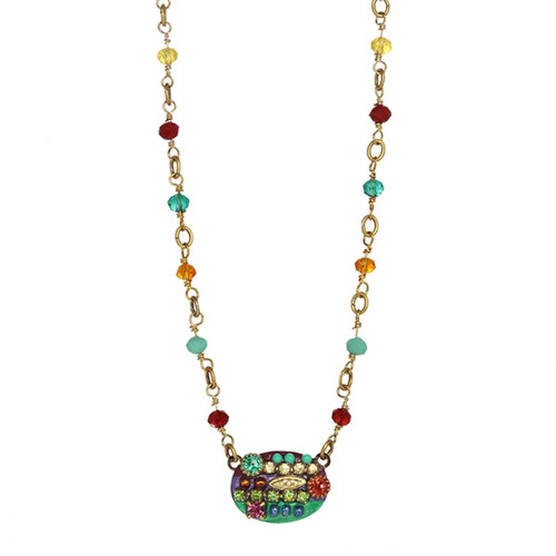 Michal Golan MULTI BRIGHT - Small Pendant Necklace ~ N3884  | Adare's Boutique