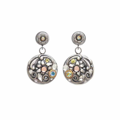 Michal Golan SILVER LINING- Double Circle Earrings ~ S8526 | Adare's Boutique