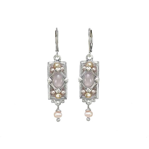 Michal Golan ROSE QUARTZ- Bar Earrings II ~ S8493 | Adare's Boutique