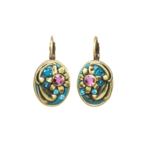 Michal Golan TEAL - Oval Earrings ~ S8569 | Adare's Boutique