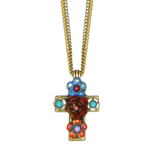 Michal Golan EDEN- Small Cross Necklace ~ N3024 | Adare's Boutique