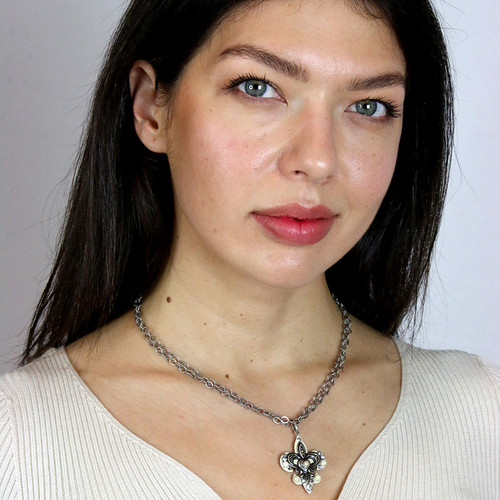 Michal Golan SAHARA - Fleur De Lis Pendant Necklace ~ N2859 | Adare's Boutique