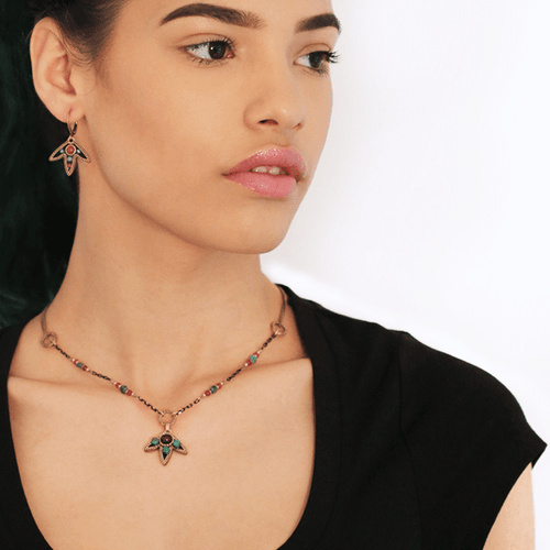 Michal Golan EARTH - Leaves Necklace ~ N3647  | Adare's Boutique