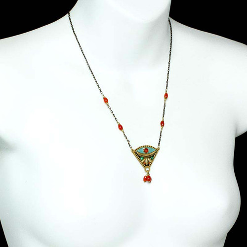 Michal Golan EARTH - Triangle Eye Necklace ~ N3761 | Adare's Boutique