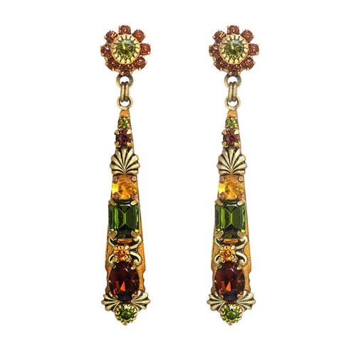 Michal Golan ARCADIA - Long Floral Earrings ~ S6129 | Adare's Boutique