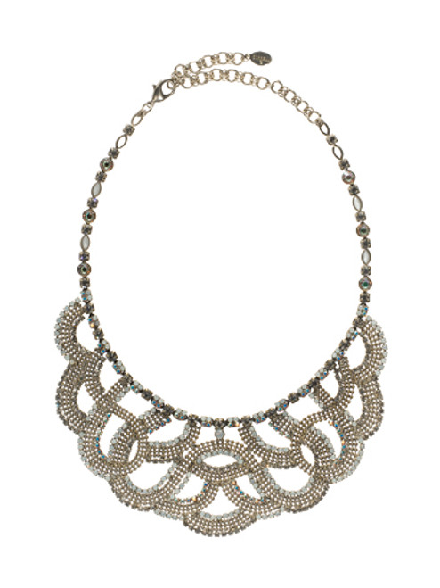 Sorrelli WHITE BRIDAL- Swarovski Crystal Bib Necklace~ NBW10ASWBR | Adares Boutique