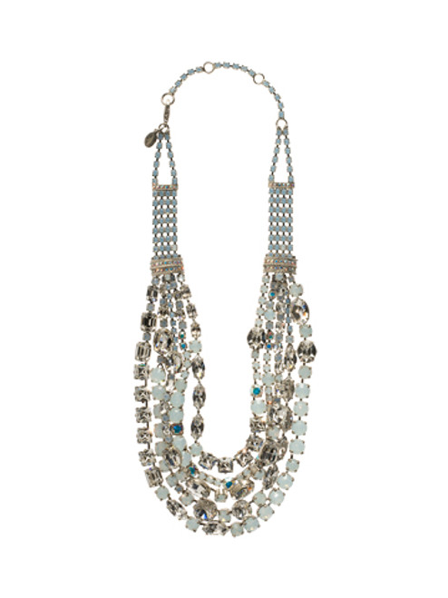 Sorrelli WHITE BRIDAL- Multi-Strand Chunky Crystal Necklace~ NBZ12ASWBR | Adares Boutique