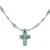 Michal Golan Aqua Marine Crystal Cross | Adares Boutique