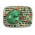 MICHAL GOLAN ~ Green Gemstone Mosaic Belt Buckle ~ BB93 | Adares Boutique