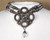 SARAH CAVENDER PENDANT WITH STONES and FACETED DROP ON 2-STRANDS OF PEARLS 18131C