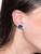Sorrelli Essentials SAPPHIRE- Cushion Cut Solitaire Stud Crystal Earrings~ EBX10ASSAP