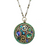 Michal Golan EMERALD - Circle Medallion Necklace~ N3721 | Adare's Boutique