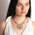 Michal Golan - Gold & Clear Flower Necklace - N4089 | Adare's Boutique