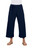  Wide Leg Trouser Crop by Sympli ~27204-Navy-Front View|Adare's Boutique