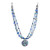 Michal Golan Cerulean Triple Beaded Necklace N4346 | Adare's Boutique