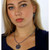 Different View Michal Golan Cerulean Circle Double Chain Necklace N4344