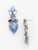 Sorrelli Ice Blue- Curb Chain Accented Pear Crystal Dangle Earrings~ ECW37ASIB | Adares Boutique