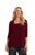 Square Neck Top with 3Q Sleeves by Sympli~22247-Pomegranate- Front View|Adare's Boutique