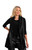 Foil Boucle Vest by Sympli~ 5511FB-Black-Front View