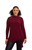 Mock Neck Tie Tunic By Sympli~ 23193-Pomegranate-Front View