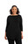 Bamboo Cotton Boat Neck Tunic By Sympli~BT4300-Black-Front View