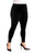 Savvy Velvet Yoke Legging by Sympli~Plus Size-V3719G-Black-Front View|Adare's Boutique