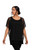 Mesh Slit Back Tunic by Sympli- 3325-0-Black-Front View|Adare's Boutique