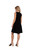 Colour Block Patch Pocket Sleeveless Dress by Sympli- 28151CB-Black/Ivory-Back View|Adare's Boutique
