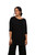Bamboo CrissCross Tunic by Sympli-Print-T4300-Black-Front View|Adare's Boutique