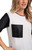 Boxy T w/Faux Leather by Sympli- 22280V-1-Ivory-Detailed View|Adare's Boutique