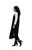 Colour Block Step Hem Dress by Sympli~ 28137CB-Black/Ivory/Tobacco- Side View|Adare's Boutique