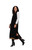 Colour Block Step Hem Dress by Sympli~ 28137CB-Black/Ivory/Tobacco-Full Front View|Adare's Boutique