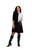 Colour Block Patch Pocket Dress by Sympli~ 28138CB-Black/Ivory-Full Front View|Adare's Boutique