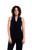 Velvet Deep V Trapeze Tank by Sympli~ V3138-Midnight  Blue-Front View|Adare's Boutique