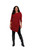 Side Twist Tunic by Sympli~ 23210-Red-Full Front View|Adare's Boutique