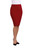 Tube Skirt Midi by Sympli~ 2689 -Red-Front View|Adare's Boutique