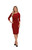 Tube Skirt Midi by Sympli~ 2689 -Red-Front View|Adare's Boutique