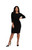 Side Twist Dress by Sympli~ 28148-Black-Front View|Adare's Boutique
