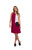 Colour Block Patch Pocket Sleeveless Dress by Sympli- 28151CB-Magenta/Ivory-Front View|Adare's Boutique