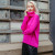 Twill Knit - Tipped Hem Sweater Top- By Clara Sunwoo (T92W7) -Hot Pink-Front View|Adare's Boutique
