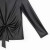 Liquid Leather Center Front Tie Top- Black- By Clara Sunwoo (T113LR) | Adare's Boutique