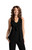 Sleeveless Flutter Top by Sympli-21219-Black-Front View|Adare's Boutique