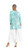 Paisley Print Parachute Hem Soft Knit Tunic - Blue -By Clara Sunwoo- T102P23-Blue-Back View|Adare's Boutique