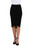 Pencil Drop Skirt Short by Sympli-2650S-Black-Front View|Adare's Boutique