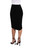 Pencil Drop Skirt Short by Sympli-2650S-Black-Back View|Adare's Boutique