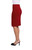 Tube Skirt Midi by Sympli~ 2689 -Red-Side View|Adare's Boutique