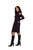 Turtle Neck Cut Out Shoulder Dress by Sympli~ 28150-Currant-Side View|Adare's Boutique