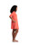 Nu Trapeze Dress by Sympli-Print-28174-Coral- Side View | Adare's Boutique