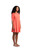 Nu Trapeze Dress by Sympli-Print-28174-Coral- Front View | Adare's Boutique